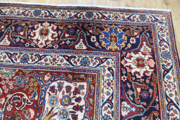 OLD PERSIAN TABRIZ CARPET FLORAL DESIGN IN NATURAL DYES 385 X 285 CM