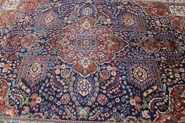 OLD PERSIAN TABRIZ CARPET FLORAL DESIGN IN NATURAL DYES 385 X 285 CM