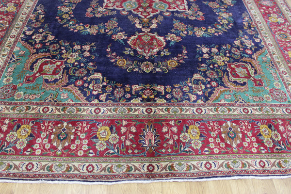 OLD HANDMADE PERSIAN TABRIZ WOOL CARPET 385 X 290 CM