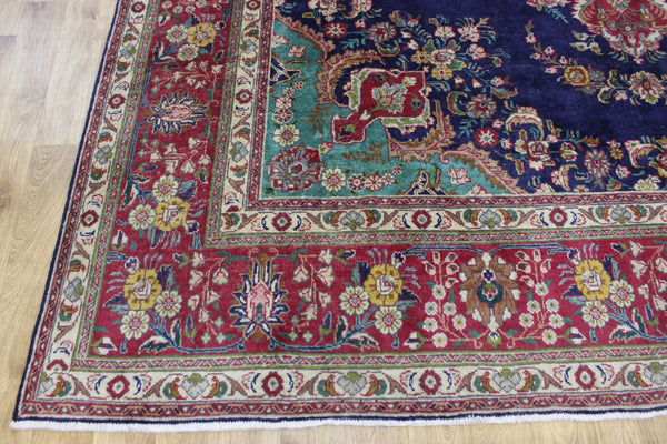 OLD HANDMADE PERSIAN TABRIZ WOOL CARPET 385 X 290 CM