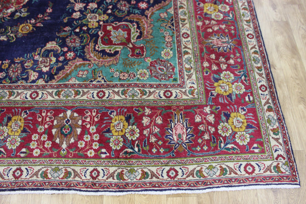 OLD HANDMADE PERSIAN TABRIZ WOOL CARPET 385 X 290 CM