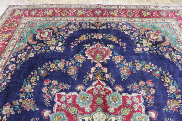 OLD HANDMADE PERSIAN TABRIZ WOOL CARPET 385 X 290 CM
