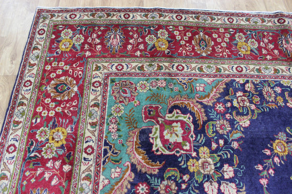 OLD HANDMADE PERSIAN TABRIZ WOOL CARPET 385 X 290 CM