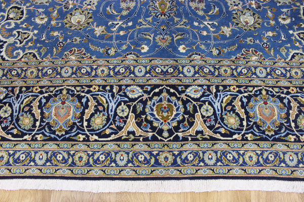 SIGNED HANDMADE PERSIAN KASHAN CARPET FLORAL DESIGN 410 X 315 CM