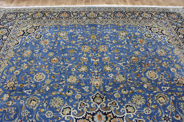SIGNED HANDMADE PERSIAN KASHAN CARPET FLORAL DESIGN 410 X 315 CM