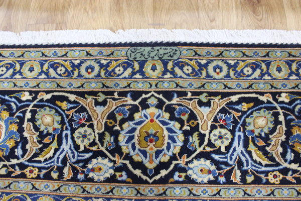 SIGNED HANDMADE PERSIAN KASHAN CARPET FLORAL DESIGN 410 X 315 CM