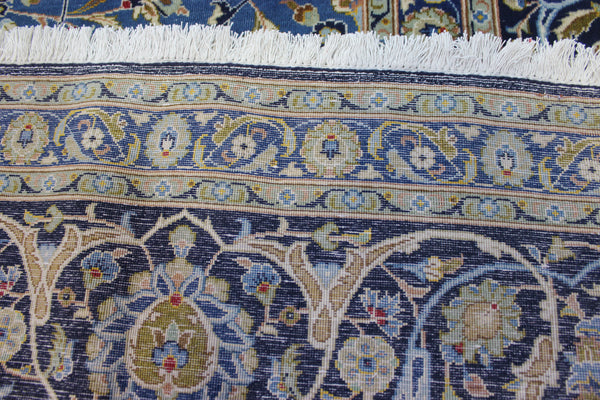 SIGNED HANDMADE PERSIAN KASHAN CARPET FLORAL DESIGN 410 X 315 CM