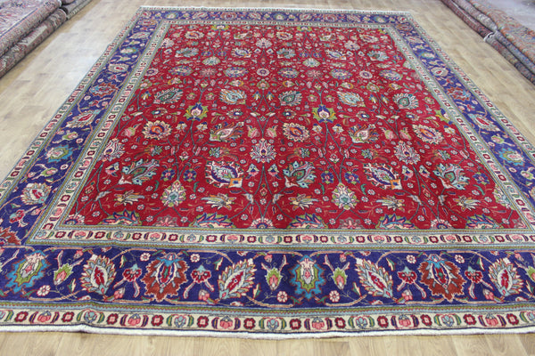 LARGE PERSIAN TABRIZ CARPET FLORAL DESIGN 385 X 290 CM
