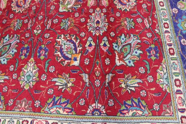 LARGE PERSIAN TABRIZ CARPET FLORAL DESIGN 385 X 290 CM