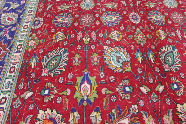 LARGE PERSIAN TABRIZ CARPET FLORAL DESIGN 385 X 290 CM