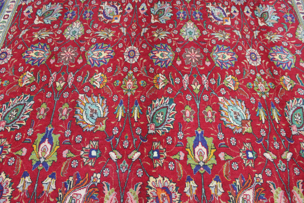 LARGE PERSIAN TABRIZ CARPET FLORAL DESIGN 385 X 290 CM
