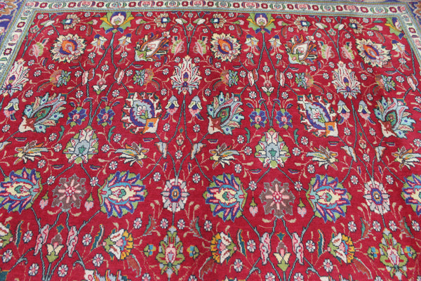 LARGE PERSIAN TABRIZ CARPET FLORAL DESIGN 385 X 290 CM