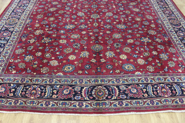 LARGE HANDMADE PERSIAN MASHAD CARPET 380 X 300 CM