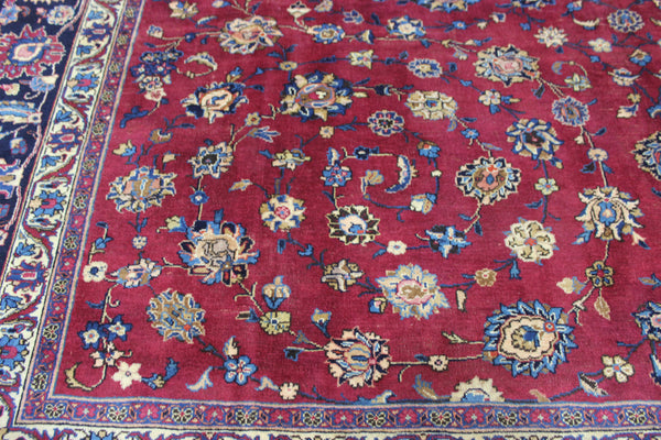 LARGE HANDMADE PERSIAN MASHAD CARPET 380 X 300 CM