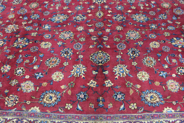 LARGE HANDMADE PERSIAN MASHAD CARPET 380 X 300 CM