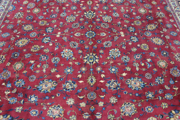LARGE HANDMADE PERSIAN MASHAD CARPET 380 X 300 CM