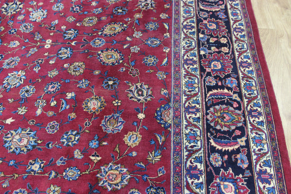 LARGE HANDMADE PERSIAN MASHAD CARPET 380 X 300 CM