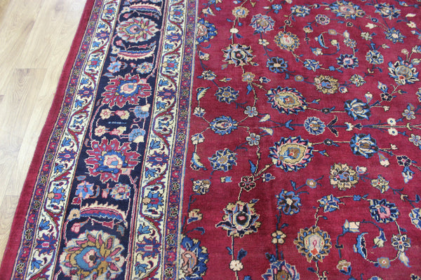 LARGE HANDMADE PERSIAN MASHAD CARPET 380 X 300 CM
