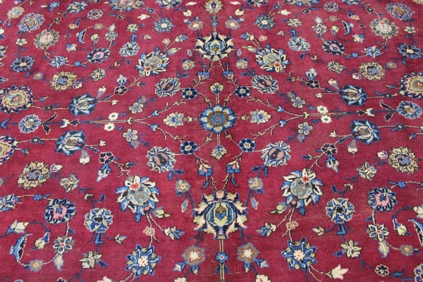 LARGE HANDMADE PERSIAN MASHAD CARPET 380 X 300 CM