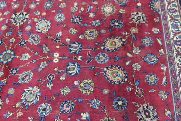 LARGE HANDMADE PERSIAN MASHAD CARPET 380 X 300 CM