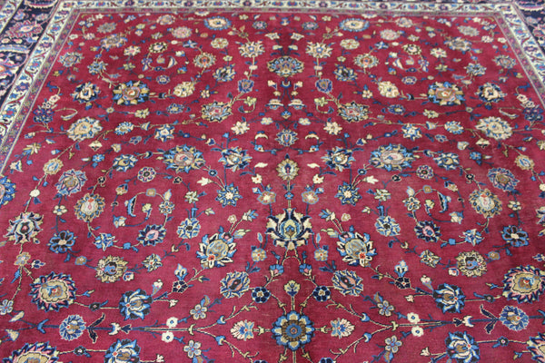 LARGE HANDMADE PERSIAN MASHAD CARPET 380 X 300 CM