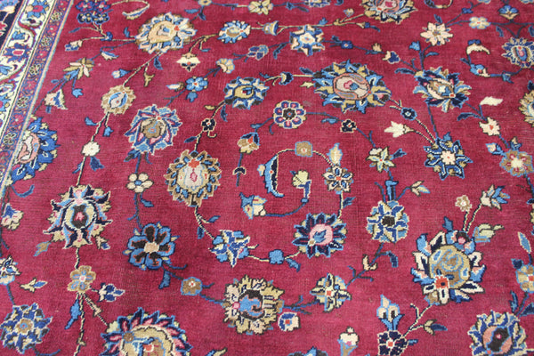 LARGE HANDMADE PERSIAN MASHAD CARPET 380 X 300 CM