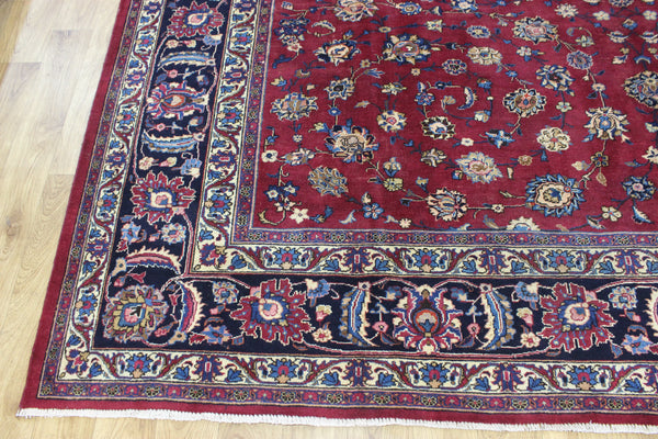 LARGE HANDMADE PERSIAN MASHAD CARPET 380 X 300 CM