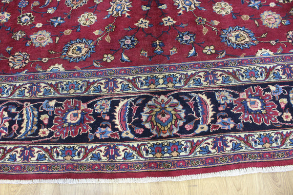 LARGE HANDMADE PERSIAN MASHAD CARPET 380 X 300 CM