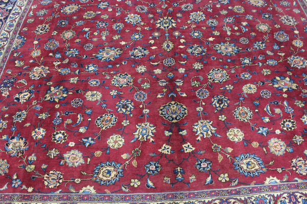 LARGE HANDMADE PERSIAN MASHAD CARPET 380 X 300 CM