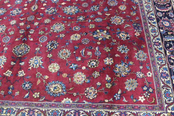 LARGE HANDMADE PERSIAN MASHAD CARPET 380 X 300 CM