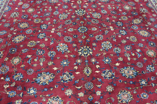 LARGE HANDMADE PERSIAN MASHAD CARPET 380 X 300 CM