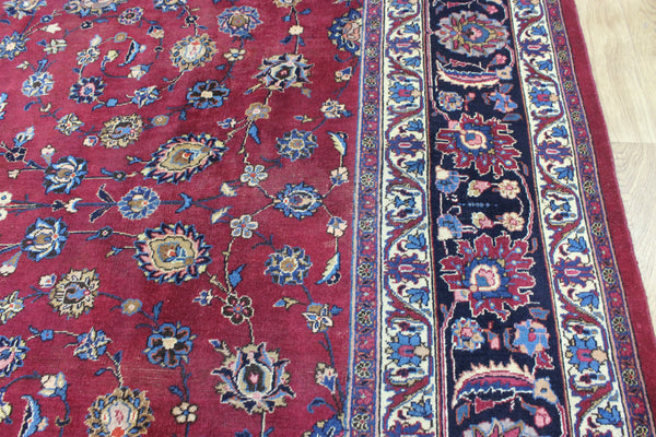 LARGE HANDMADE PERSIAN MASHAD CARPET 380 X 300 CM