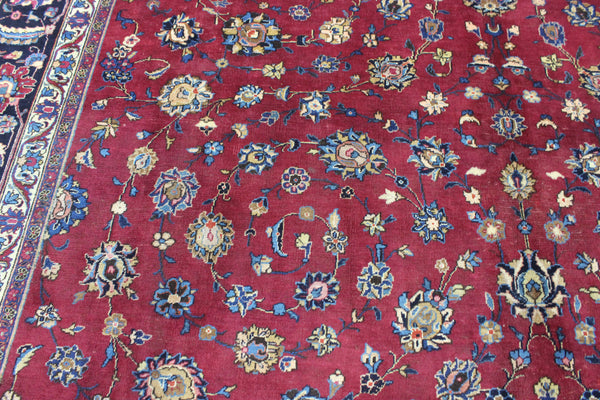 LARGE HANDMADE PERSIAN MASHAD CARPET 380 X 300 CM