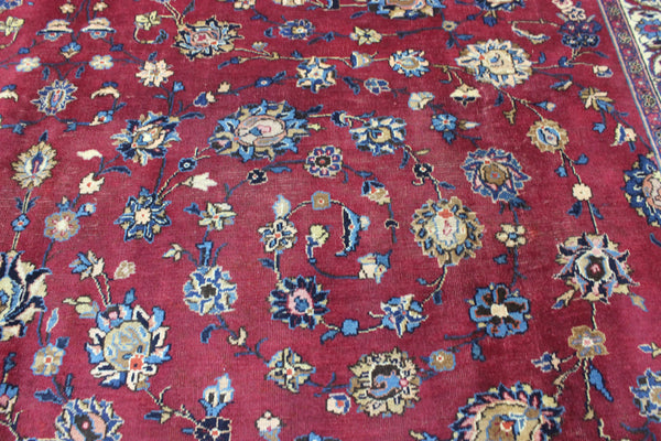 LARGE HANDMADE PERSIAN MASHAD CARPET 380 X 300 CM