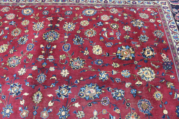 LARGE HANDMADE PERSIAN MASHAD CARPET 380 X 300 CM