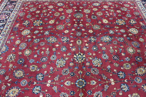 LARGE HANDMADE PERSIAN MASHAD CARPET 380 X 300 CM