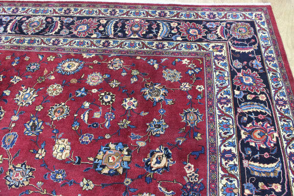 LARGE HANDMADE PERSIAN MASHAD CARPET 380 X 300 CM
