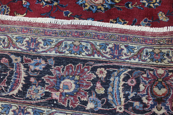 LARGE HANDMADE PERSIAN MASHAD CARPET 380 X 300 CM