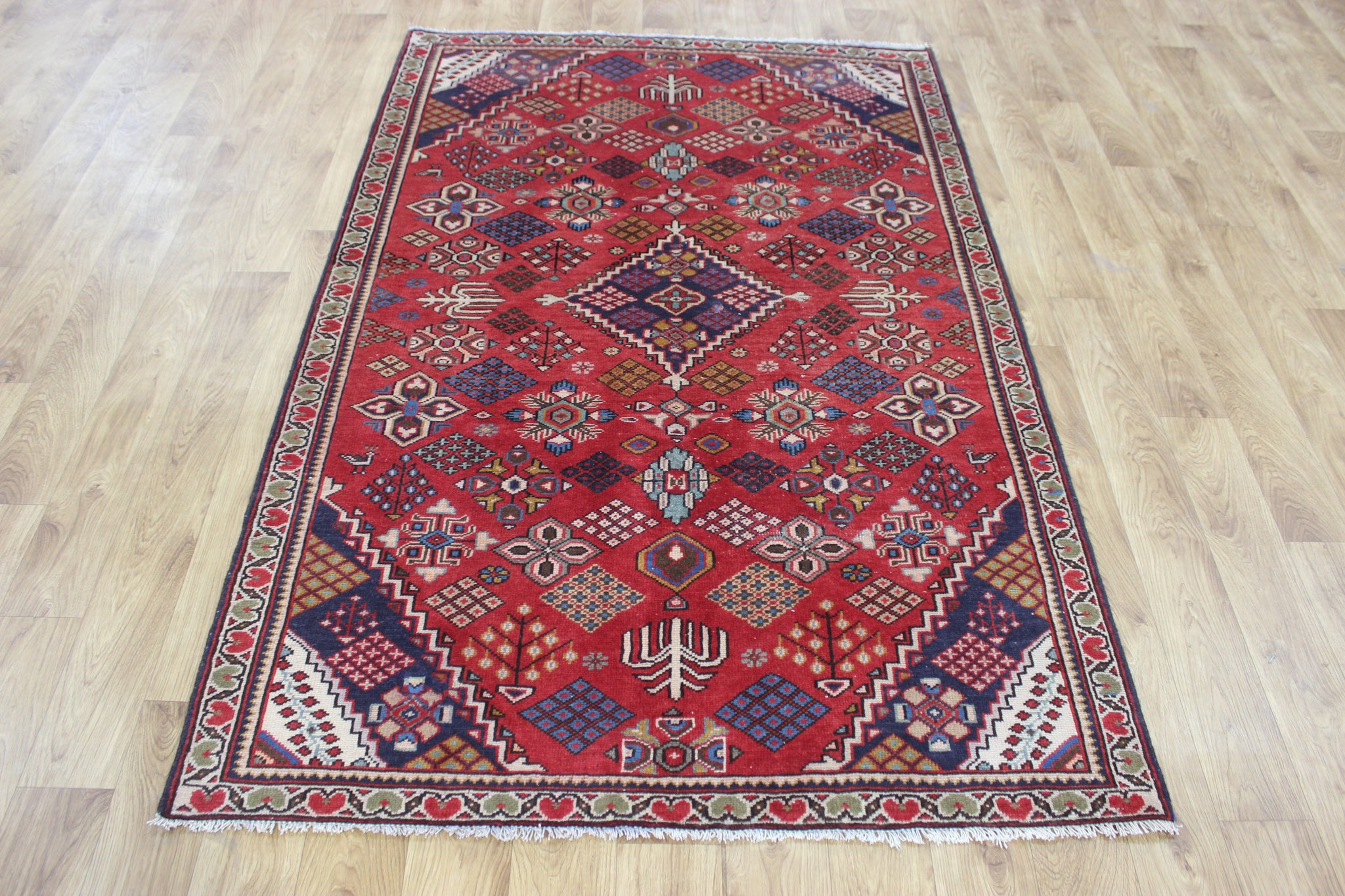 Vintage Persian Joshaghan village rug of traditional shrub design 195 x 125 cm