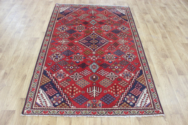 Vintage Persian Joshaghan village rug of traditional shrub design 195 x 125 cm