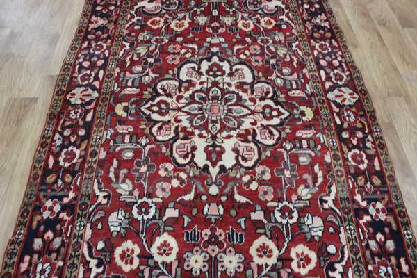 VINTAGE HANDMADE PERSIAN HAMEDAN VILLAGE RUG FLORAL DESIGN 225 X 125 CM
