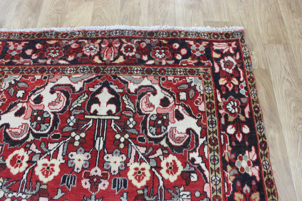 VINTAGE HANDMADE PERSIAN HAMEDAN VILLAGE RUG FLORAL DESIGN 225 X 125 CM