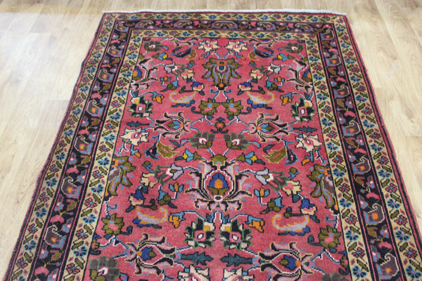 LARGE HANDMADE PERSIAN TABRIZ RUNNER OF FLORAL DESIGN 425 X 125 CM