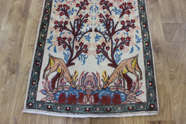 FINE HANDMADE PERSIAN TABRIZ RUG OF GARDEN DESIGN 90 X 60 CM