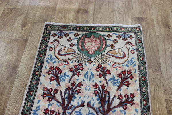 FINE HANDMADE PERSIAN TABRIZ RUG OF GARDEN DESIGN 90 X 60 CM