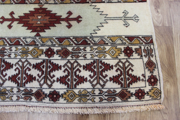 FINE HANDMADE PERSIAN TURKMEN WOOL RUG 140 X 105 CM