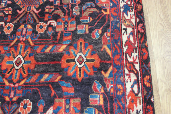 VINTAGE HANDMADE PERSIAN HAMEDAN RUG OF TRADITIONAL DESIGN 195 X 125 CM