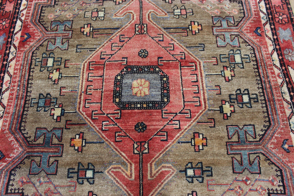 ANTIQUE PERSIAN HAMEDAN RUG OF TRADITIONAL DESIGN NATURAL DYES 210 X 125 CM