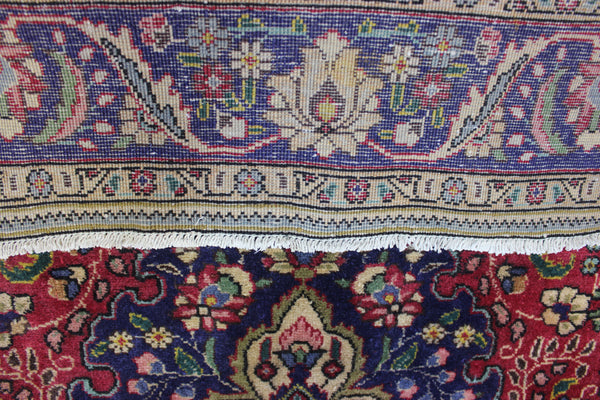 OLD HANDMADE PERSIAN TABRIZ RUG OF FLORAL DESIGN 210 X 140 CM