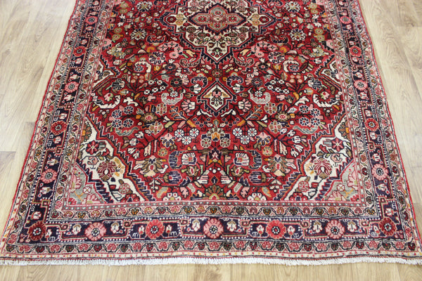 OLD HANDMADE PERSIAN MAHAL RUG FLORAL DESIGN 205 X 130 CM